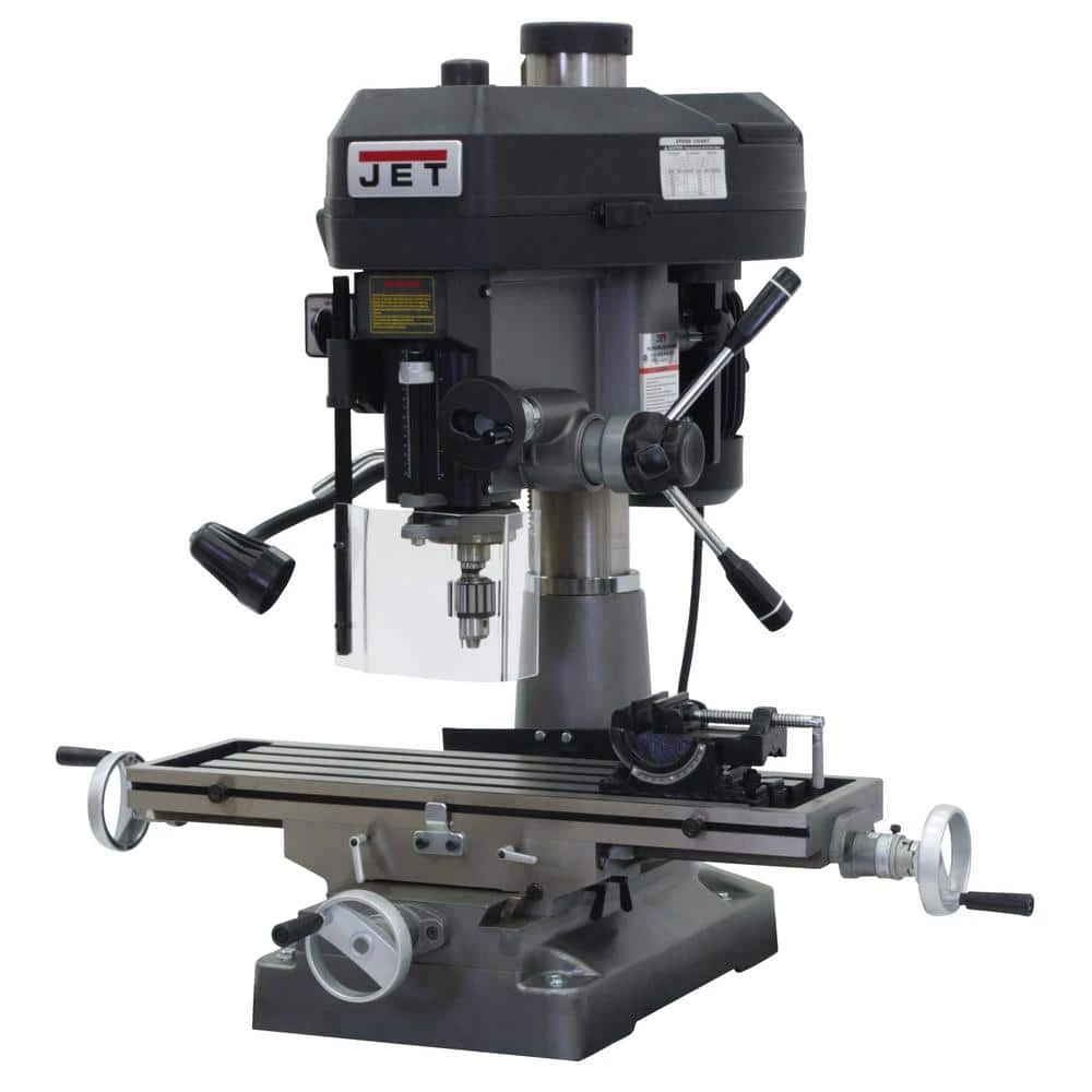 2 HP Milling/Drilling Machine with R8 Taper and Worklight, 12-Speed, 115/230-Volt, JMD-18 by Jet 3 2 HP Milling/Drilling Machine with R8 Taper and Worklight, 12-Speed, 115/230-Volt, JMD-18 by Jet