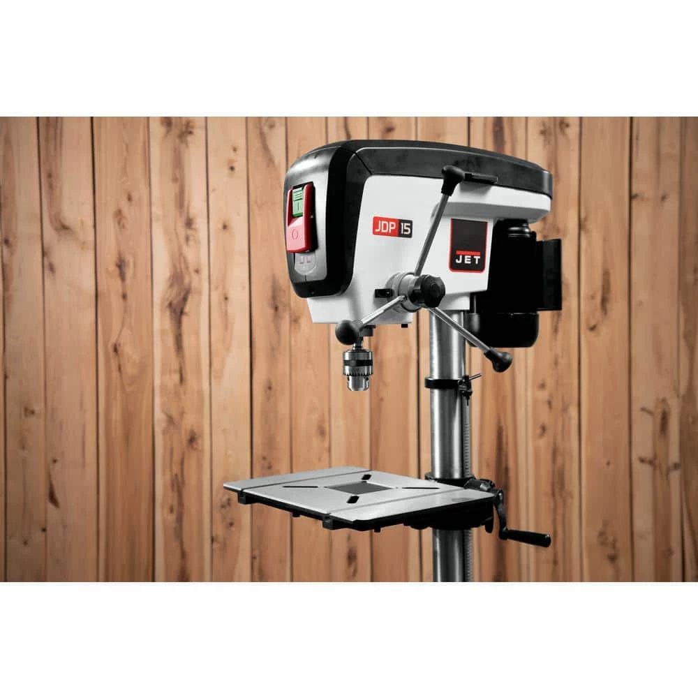 3/4 HP 15 in. Benchtop Drill Press with LED worklight, 16-Speed, 115-Volt, JDP-15B by Jet 4 3/4 HP 15 in. Benchtop Drill Press with LED worklight, 16-Speed, 115-Volt, JDP-15B by Jet - Image 2