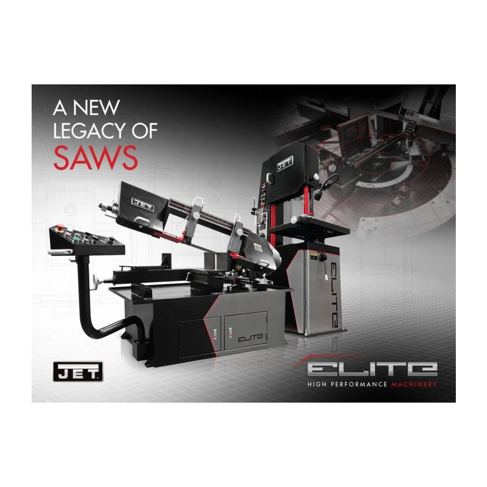 8 in. x 13 in. 1-1/2 HP, 115-Volt/230-Volt Metalworking Variable Speed Bandsaw 1Ph by Jet 8 8 in. x 13 in. 1-1/2 HP, 115-Volt/230-Volt Metalworking Variable Speed Bandsaw 1Ph by Jet - Image 6